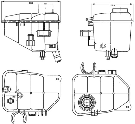 Expansion Tank, coolant - CRT126000S MAHLE - 2035000049, A2035000049, 0142230001