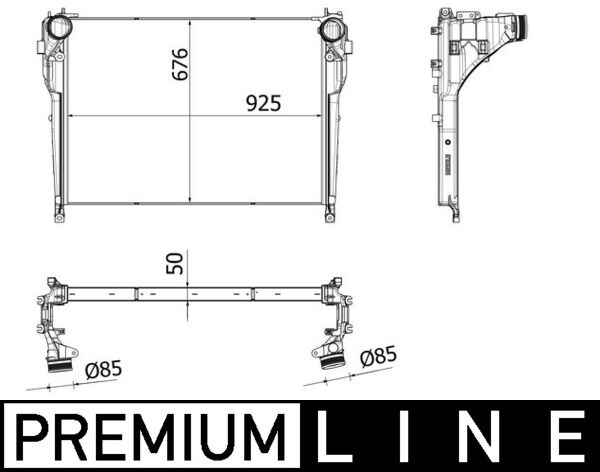 CI537000P, Charge Air Cooler, MAHLE, 9615000302, A9615000302, IX119013