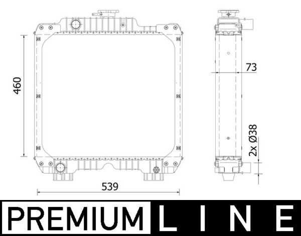 CR2287000P, Chladič, chlazení motoru, Chladič motoru, MAHLE, 265100, 31R53010, 84370572, D7AG132TT, NH2023