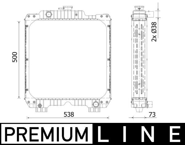 CR2292000P, Chladič, chlazení motoru, Chladič motoru, MAHLE, 47832506, 84519001, 279700, 440629N, 54092, WG1722817