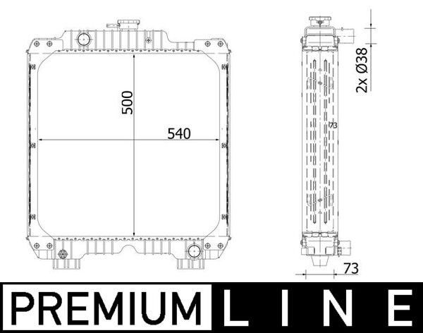 CR2295000P, Radiator, engine cooling, MAHLE, 47832502, 84515498, 278800, 54090, WG1722815, WG2183251