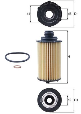 OX1310D, Oil Filter, MAHLE, 6731803009, 6731840025, 25.276.00, ADG02161, ELH4517, F026407348, L592, P7348
