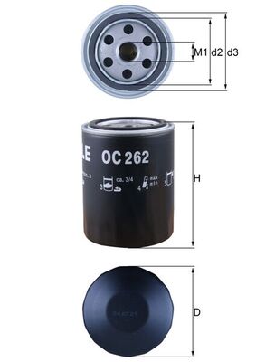 OC262, Ölfilter, MAHLE, 028115561B, 1037150, 068115561E, 1085801, 1318700, 1318701, 3U7J6714AA, 3U7J6714BA, 95VW6714BB, 97VW6714AA, EFL401, EFL402, 0451103290, 100316, 1003220001, 152071758745, 15416, 2015, 22530, 2341700, 26.43.41/110, 30922538, 50013513, 61202, ADV182129, BFO4100, C122, DO225/C, ELH4219, EOF078