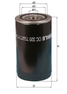 OC320, Ölfilter, MAHLE, 02/910970, 04429615, 10521, 11E170120, 1240388H1, 1870014, 2011078, 36844, 3908616, 3I1376, 6735515140, 72516556, 81035900, CBU1124, CM3932217, J908615, J934430, TRA115561, Y03753603, 11E170140, 3155618, 4429615, 47368538, 6735515141, 991208615, BF8T-6731-BA, CBU2676, 3890708, 4761277, 6736515140