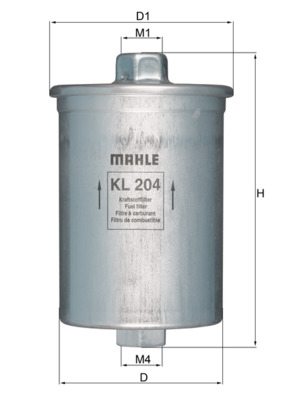Palivový filtr - KL204 MAHLE - 0060506968, 09328519, 1276864