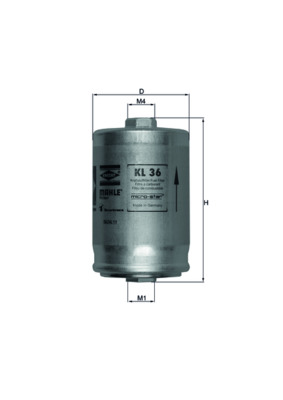 Kraftstofffilter - KL36 MAHLE - 441201511C, 0450905087, 100479