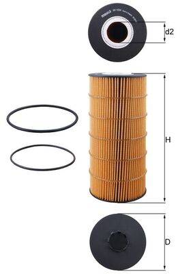 Oil Filter - OX1234D MAHLE - 5411800109, 7424993650, 5411840525