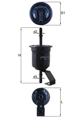 Fuel Filter - KL1161 MAHLE - 2330031160, 2330075140, 1861006300 | K ...
