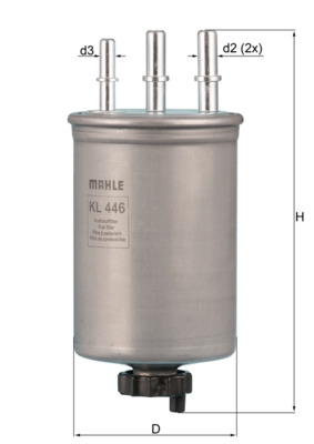 Fuel Filter - KL446 MAHLE - 0K52A13480, 1132631, 253409110108