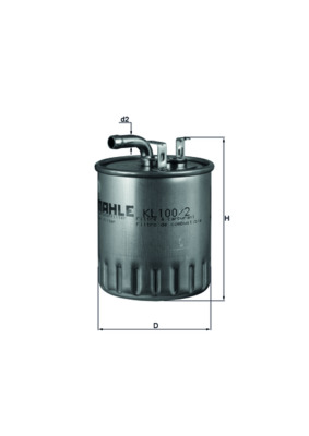 Kraftstofffilter - KL100/2 MAHLE - 6110900852, 6110920201, 6110920601