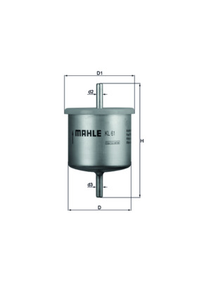 Fuel Filter - KL61 MAHLE - 0122150, 1E0320490, 25067131