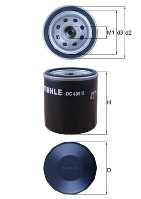 OC405/3, Ölfilter, MAHLE, 0650104, 55352643, 93178952, 93745067, A124E6196S, 0650144, 55496757, 92142009, 95509857, 96395221, 0650401, 93156300, 96458873, 93183723, 96879797, 93179720, 5650343, 650104, 94797406, 650144, 650381, 96352845, 650401, 9118634, 93156243, 0451103204, 2293, 2329900, 32122, 586058