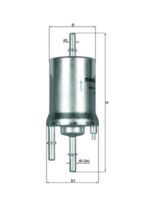 Palivový filtr - KL156/1 MAHLE - 6Q0201051B, 6Q0201051H, 6Q0201512