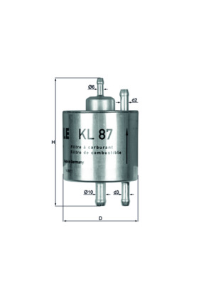 Kraftstofffilter - KL87 MAHLE - 0024773801, 0024773901, 0024776501