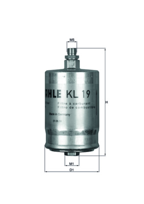 Kraftstofffilter - KL19 MAHLE - 0014770301, 25067070, 4055036001
