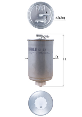 Kraftstofffilter - KL43 MAHLE - 1655556, 16901S6FE01, WJN000130