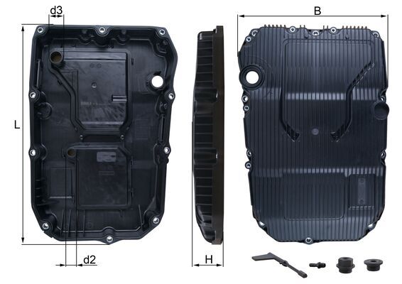 HX196KIT, Olejová vana, automatická převodovka, Vana olejová, automatická převodovka, MAHLE, 7252703707, 7252708704, 7252708804, A7252703707, A7252708704, A7252708804, 0143251000, 175369, 33104523, 409680, 8020044, ADBP210079, HG114HD845, QF91B00001