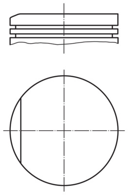 0212900, Piston with rings and pin, MAHLE