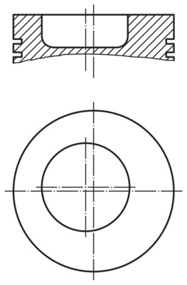 2293800, Píst včetně kroužků a čepu, Píst komp., MAHLE, 93210140085, 93210140086