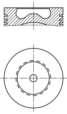 0158100, Kolben mit Ringen und Bolzen, MAHLE, 1376492, 1376491, 6C1Q-6K100-CAB, 6C1Q-6K100-CBB, 40830600, 8772725, 8783930062, 87-148100-30, A354116