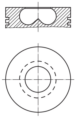 2331600, Piston with rings and pin, MAHLE, 1901156, 1901209, 1901212, 1901529, 1909212, 4735479, 8814250, 8817898, 8829085, 8831399, 8720750010, 91616600, 8720750032, 8771701