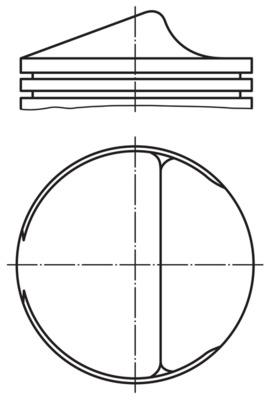 0015901, Píst včetně kroužků a čepu, Píst komp., MAHLE, 1860302117, 1860303117, A1860302117, A1860303117