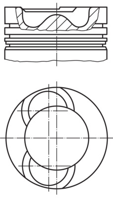 0089300, Piston with rings and pin, MAHLE, 0000001908723, 1905705, 1908723, 4819773, 87-782100-40, 92330600