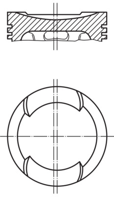 0996710, Kolben mit Ringen und Bolzen, MAHLE
