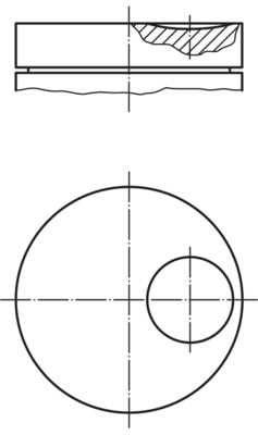 0892300, Píst včetně kroužků a čepu, Píst komp., MAHLE, 08708A105108731, 714852R96, 90778600, 714855R2, 714855R3