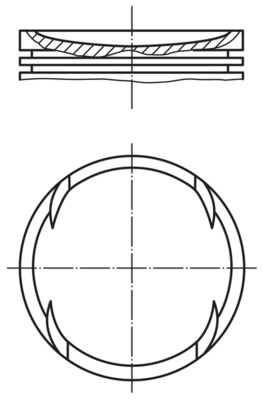 028PI00120000, Kolben mit Ringen und Bolzen, MAHLE, 03E107065P, 03E107065Q, 40795600, 03E107065J