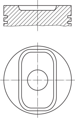 Piston with rings and pin - 640PI00117000 MAHLE - 12010BC200, 12010BC20A, 8744010002