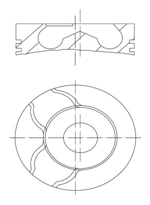 021PI00122000, Píst včetně kroužků a čepu, Píst komp., MAHLE, 120A13696R, 120A16332R, 120A17699R, 7701475356, 41068600, 8712340020, 8712340052, 8771831
