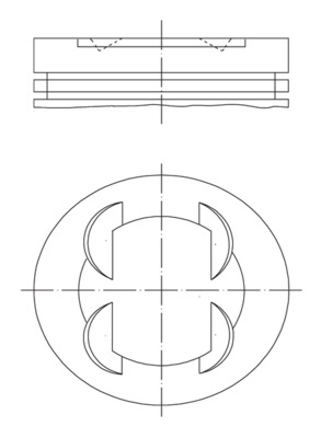 011PI00110000, Píst včetně kroužků a čepu, Píst komp., MAHLE, 0623150, 0625067, 0625068, 55571102, 55562583, 55588065, 55588066, 623150, 625067, 625068, 41007600, 8742950030, 8773452, 8787880062