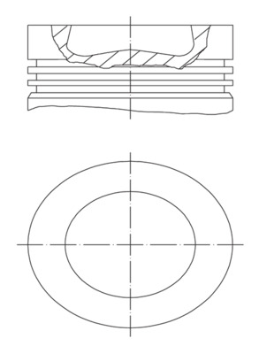 028PI00139000, Píst včetně kroužků a čepu, Píst komp., MAHLE, 03L107065AA, 03L107065AH, 03L107101AA