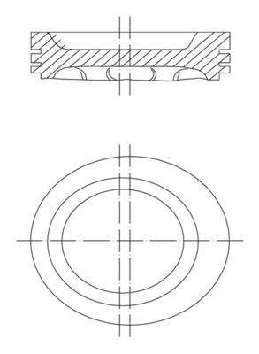 2295300, Piston with rings and pin, MAHLE, 93210140037, 93210140038