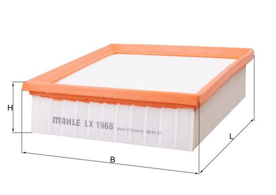 LX1968, Air Filter, MAHLE, 05835930, 13452141, 30932998, 39032998, 55557184, 93188725, 55557185, 95516130, 5834045, 5835930, 834849, 834926, 835167, 153071760188, 30A5800, 38680, 4263AP, 585101, 60375, 8491, A1238, A2198, ADL142201, AG1707, AI5416, ALA18029, AP072/1, BFA2014, C20106, CA10211