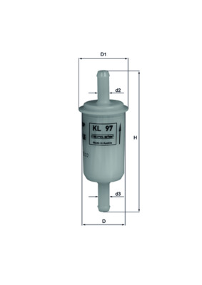 Palivový filtr - KL97 MAHLE - 42540151A, 12000520