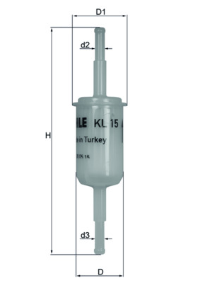 Kraftstofffilter - KL15 MAHLE - 121261275A, 191201511A, A810X9155DA