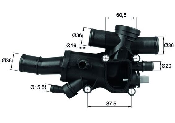 TH4483, Termostat, chladivo, Termostat, MAHLE, 1256951, 1336Y9, 30725119, 3M5Q8A586CA, 9656182980, 1313679, 30757523, 1337177, 1251116, 1251133, 1373385, 3M5Q8575AA, 3M5Q8575AB, 3M5Q8575AC, 3M5Q8A586BA, 3M5Q8A587AA, 3300002, 584-83, 725281, 78748, 820976, 862025784, TH41683G1, TH7079.83J, 58483K