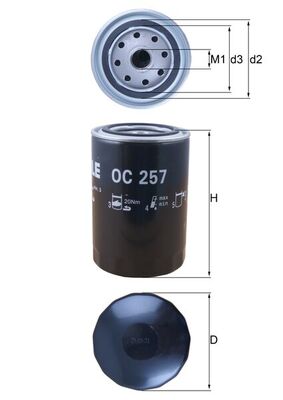 OC257, Olejový filtr, Filtr olej., MAHLE, 028115561E, 2178582/1, 028115561G, 0451103346, 0718045, 1001150019, 2014, 2316400, 26.43.40/110, 32378, 359002301090, 50013057, 586015, ADV182147, BFO4061, DO225/C, ELH4277, FH1074, FO194, FT4790/A, H17W18, L37755, LS278, OP525, PH3569A, R194, SO7149, V100321, W940/44, WL7068
