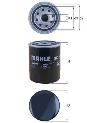 OC105, Ölfilter, MAHLE, 074115561, 1318162, 075115561, 1328162, 13281621, 75115561, 0451203087, 1001150017, 100326, 13.28.06/110, 15348, 156OS, 2012, 2315602, 2940123093377, 30758004, 37559, 4310138, 4315, 51773, 586056, 61340, BC1229, BFO4091, BT251, C119, DO918, ELH4162, EOF054, FH1107