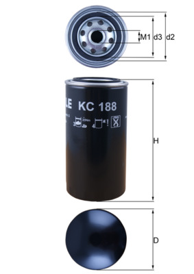 Palivový filtr - KC188 MAHLE - 0000002992241, 003230164500, 1399760