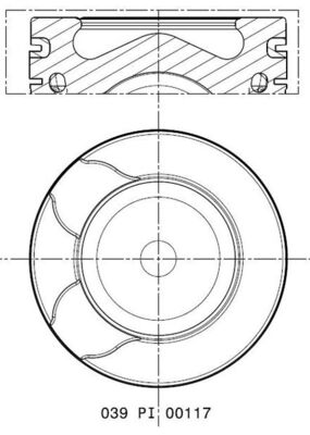 039PI00117000, Píst včetně kroužků a čepu, Píst komp.2,0HDi/kom.50,50mm, MAHLE, 0628X1, 1886348, 628X1, 9M5Q6K108BA, 41251600, 8744310000, 8772810, 8784520002