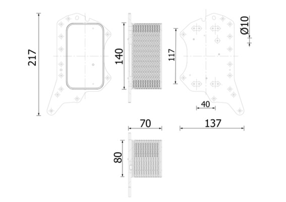 CLC275000S, Ölkühler, Motoröl, MAHLE, 152081926R, 152085948R, 4423048, 6221800011, 95517861, 2130500QAE, A6221800011, 186013N, 31337, 90920, RT3638