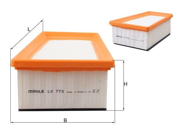 Vzduchový filtr - LX773 MAHLE - 0225241229, 1654600Q1D, 165463164R