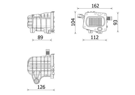 CE41000P, Kühler, Abgasrückführung, MAHLE, 9678745680, 9820965980, 48424, 571822112171, 989481, 989493