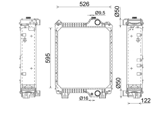 CR2401000P, Chladič, chlazení motoru, Chladič, MAHLE, 82027546, 82033772, 82033774, 82033794, 82033796, 87306756, 87306757, 29048, 440136N, NH2002, WG1722811, 440137N, 54081, WG2193141