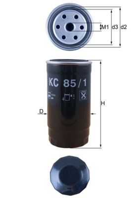 Palivový filtr - KC85/1 MAHLE - MUN000010, WJI100000, WJN101762