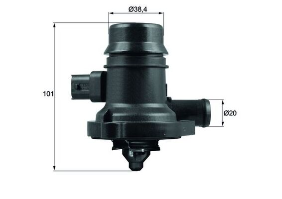 TM36103, Termostat, chladivo, Termostat, MAHLE, 1338031, 25200455, 1338251, 55565336, 1338380, 55579010, 55593034, 103377, 34709, 350384, 4006194, 411977.103D, 49392, 670097, 725025, 730-221, 819732, 862034892, DTM105730, J1530924, TE7250.103J, 730105K, TH509103G1