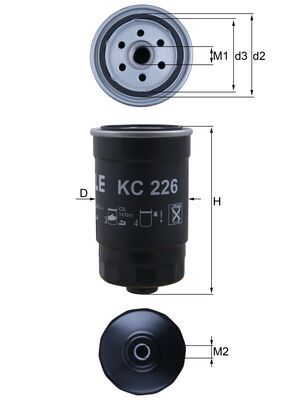 KC226, Palivový filtr, Filtr paliv., MAHLE, 319111H900, 319112J000, 319222E900, 319222EA00, 319222J000, 319223A810, 319223A850, 319224H000, 319224H001, 319224H900, 31922E900, 319702S000, 319704E100, 319704E100-DS, 319704H000, 31971A5900, S319224H001, 1457434511, 153071762333, 2412200, 28143230001, 30H0011, 4589FS, 4819, 5217, 587725, ADG02326, BFF8111, CHY13014, CS739